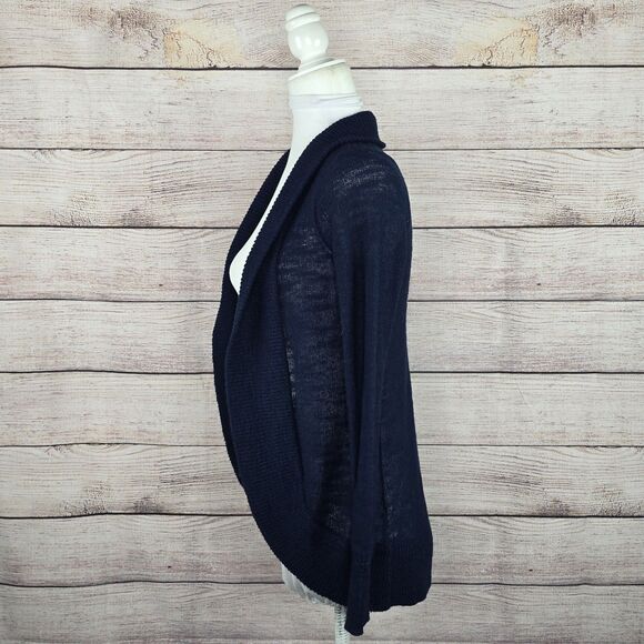 Lilly Pulitzer Amalie Open Cardigan Long Sleeve Navy Lightweight Knit Layer XS - Picture 2 of 8